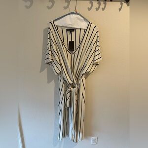 ELOQUII NWT Black and White Striped Dress, size 14